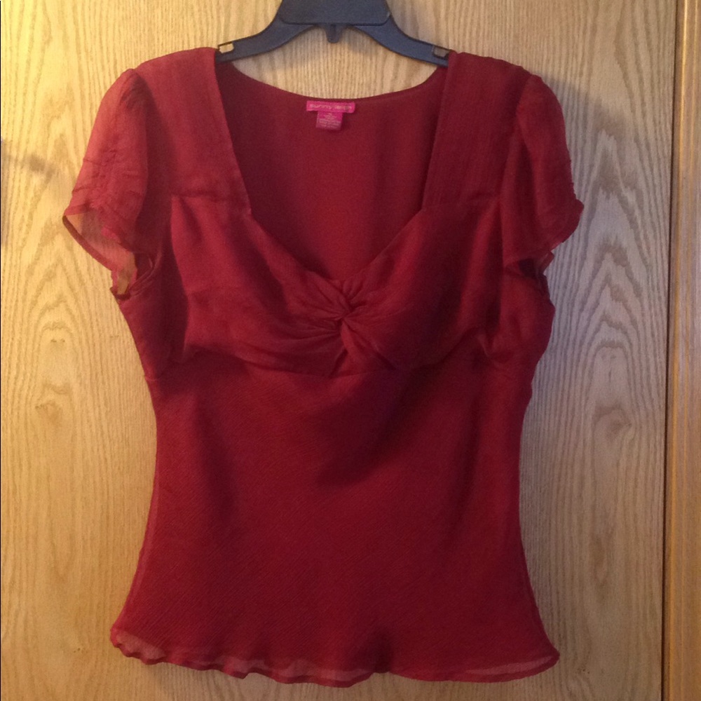Deep red shirt